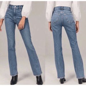 Abercrobie & Fitch The '70s Vintage Flare Ultra High Rise Jeans Size 28 6R Blue